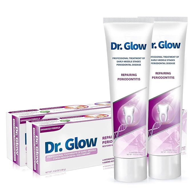 Toothpaste Gum Repair for Receding Gums, Periodontal Disease, Bad Breath, Gum Regrowth, Loose Tooth Repair - 2 Tubes