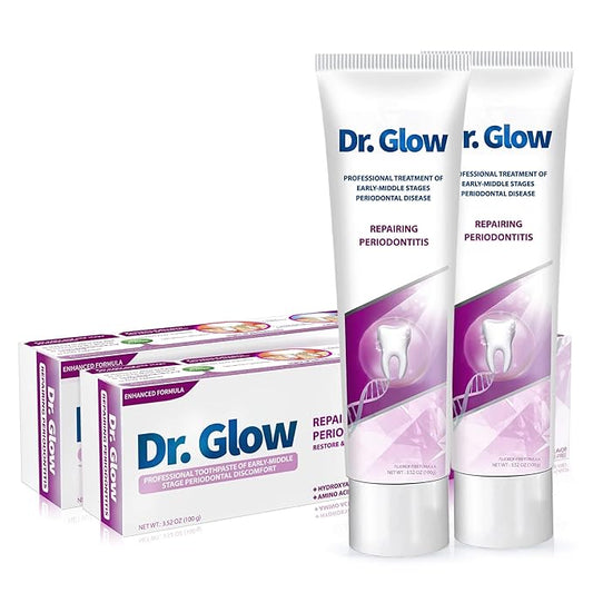 Toothpaste Gum Repair for Receding Gums, Periodontal Disease, Bad Breath, Gum Regrowth, Loose Tooth Repair - 2 Tubes