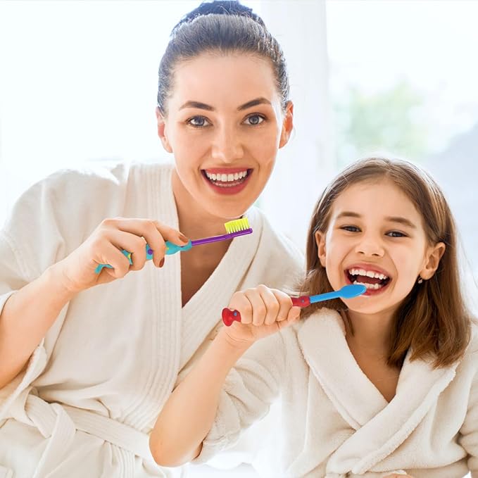 200 Pack Kids Toothbrush Soft bristles Toddler Lovely Toothbrush with Suction Cup Bulk, Includes Travel Covers, Individually Wrapped Toothbrushes for Kid Home School Daycare Camp (Candy)