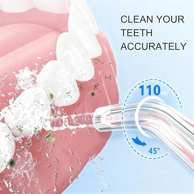 Water Flosser Replacement Heads Compatible with Onlyone FC5090, 7 Pack Classic Jet Tips for Oral Irrigator(7 Classic Jet Tips + Storage Case Bundle)
