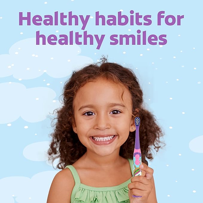 Colgate Kids Battery Powered Toothbrush, Unicorn, Extra Soft Toothbrush, Ages 3 and Up, 12 Pack