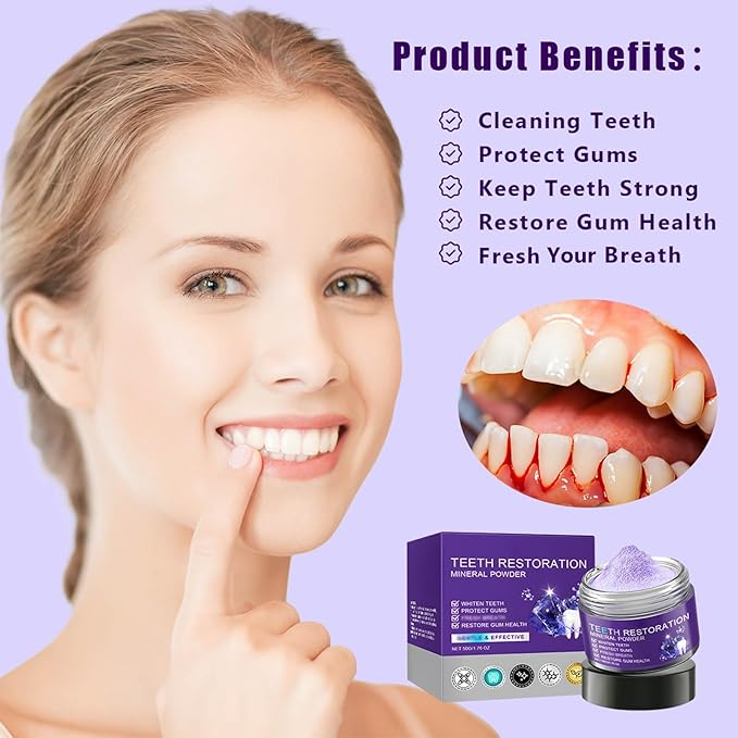 Teeth Restoration Mineral Powder, Oral & Teeth Care Mineral Powder, Effective in Strengthening Tooth and Gums