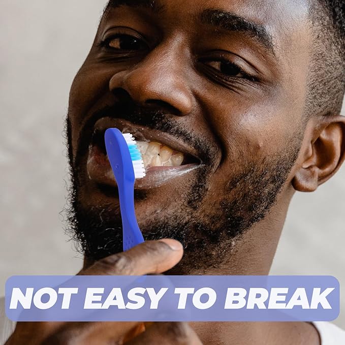 10Pcs Prison Toothbrush with Large Ergonomic Handle Plastic and Nylon Mini Toothbrushes for Oral Cleaning and Comfort Grip Soft Bristles for Detainee Use and Hygiene Maintenance