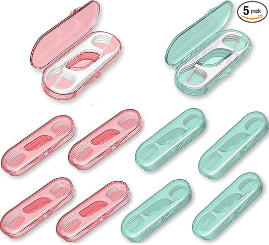 High Toughness Professional Toothpicks Sticks Dental Floss Picks 100 Picks Threader Flosser with 10 Storage Cases, flossing for Family,Hotel,Travel