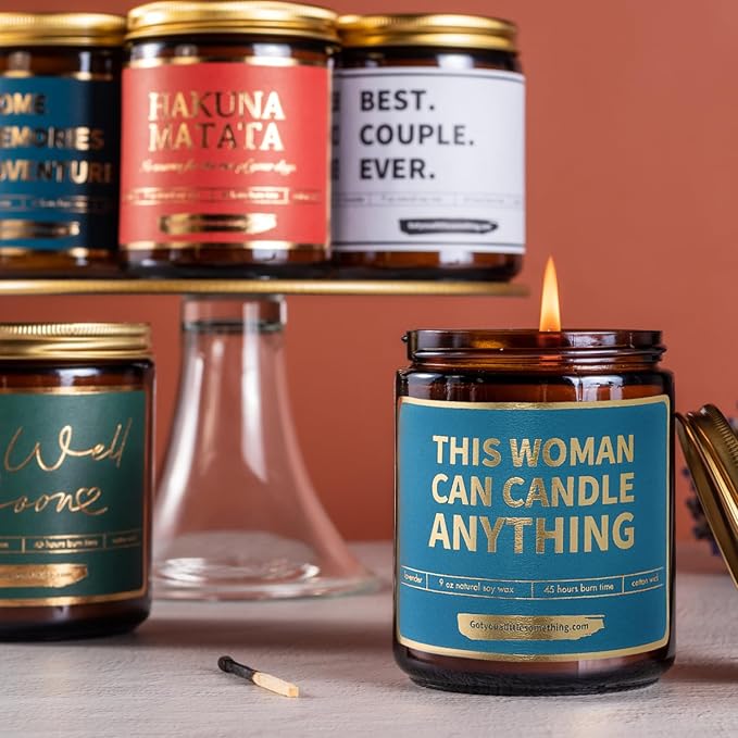 Scented Candle for Women Empowerment | 100% Soy Wax, Lavender Vanilla | Birthday Gifts for Women, Best Friends, Sister, Mom, Coworker | Strong Woman Present for New Job Promotion, Good Luck, Christmas