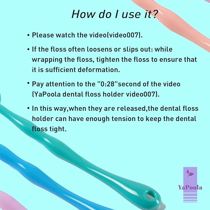 Design NO-Waste Dental Floss Handle for Adults and Kids Teeth Cleaning Reusable Dental Picks 1 Counts Daughter Gift from Mother
