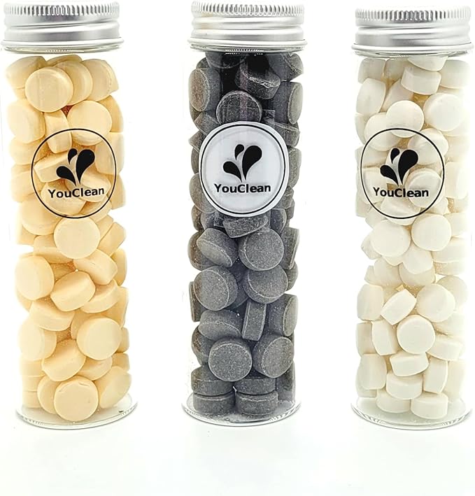 90 toothpaste tablets in Refill/Recycle Glass Tube - For Travel and Daily Home Office Use - Nano Hydroxyapatite, Fluoride-Free, Vegan (Mint)