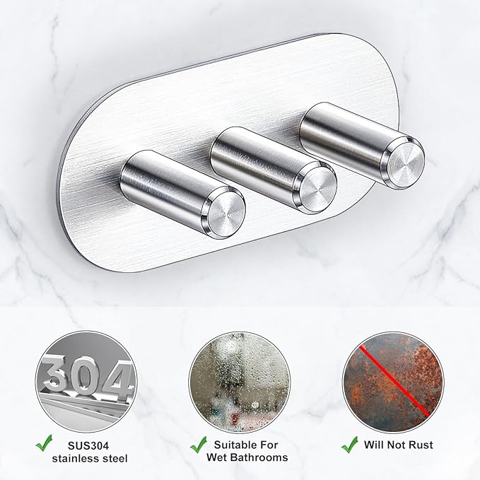 Electric Toothbrush Head Holder, Toothbrush Holders Wall Mounted, Adhesive Tooth Brush Head Holder Organiser, Electric Toothbrushs Holder, Shower Tooth Brushing Holder (Silver, Small)