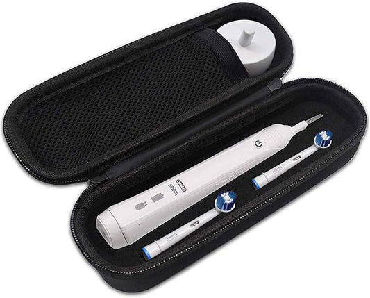 Oral B Toothbrush Hard Travel Case Carrying Bag, Fits for Oral-B Pro 1000, 2000, 3000, 3500, 1500 Electric Toothbrush, Mesh Pocket for Accessories and Soft Lining Inside The Case for Protection