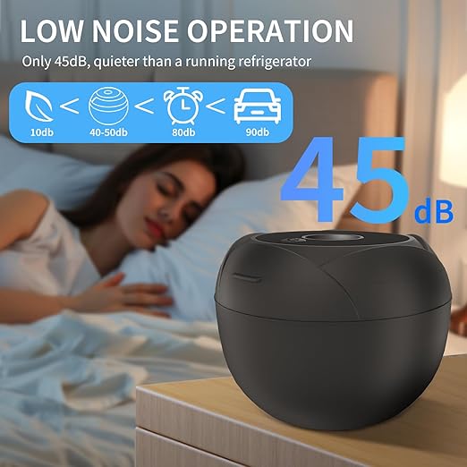 Ultrasonic Retainer Cleaner Machine 45khz Cleaning Pod for Denture Cleaner 200ml Mouth Guard, Aligner, Night Guard, Toothbrush, Jewelry, 4 Cleaning Modes Digital Timer, Gifts for Women, Black