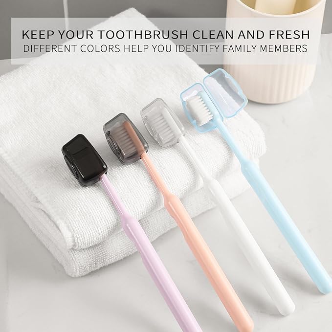 Muslish 100 Pack Toothbrush Covers, Universal Fit for Electric and Manual Brushes, Reusable Travel & Home Protectors (Bulk Value) - Gray