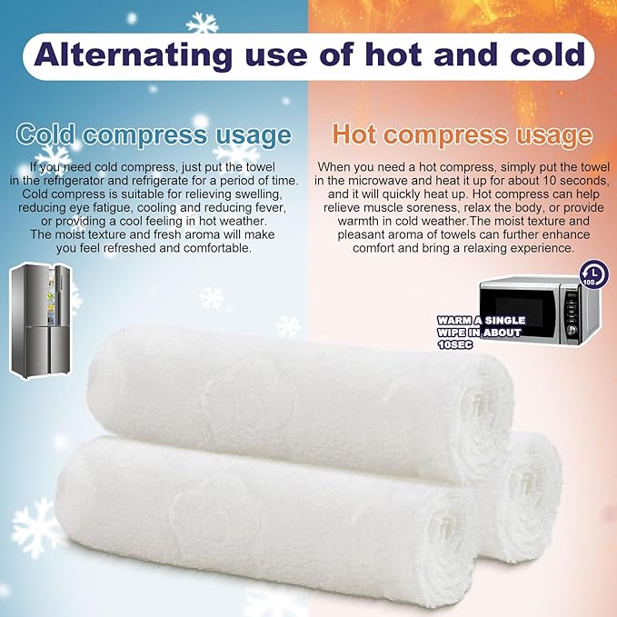 Moist Cotton Towel Bulk Moist Towelettes Individually Wrapped,White Towel Services,Refreshment Pre Moistened Towels for Dentist Travel Sport Party Hotel （Lavender,200)