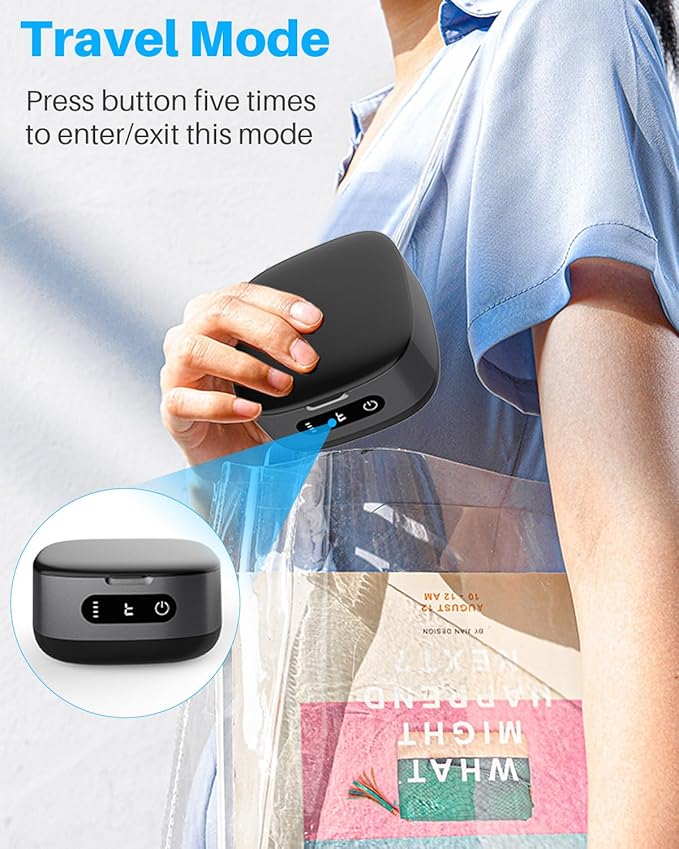 Voraiya 2025 Rechargeable Ultrasonic Retainer Cleaner, Portable Retainer Cleaner Machine, 52kHz Retainer Cleaner for Dentures, Night Guards, Mouth Guards, 166ml Dental Cleaning Pod with Mirror,3 Modes