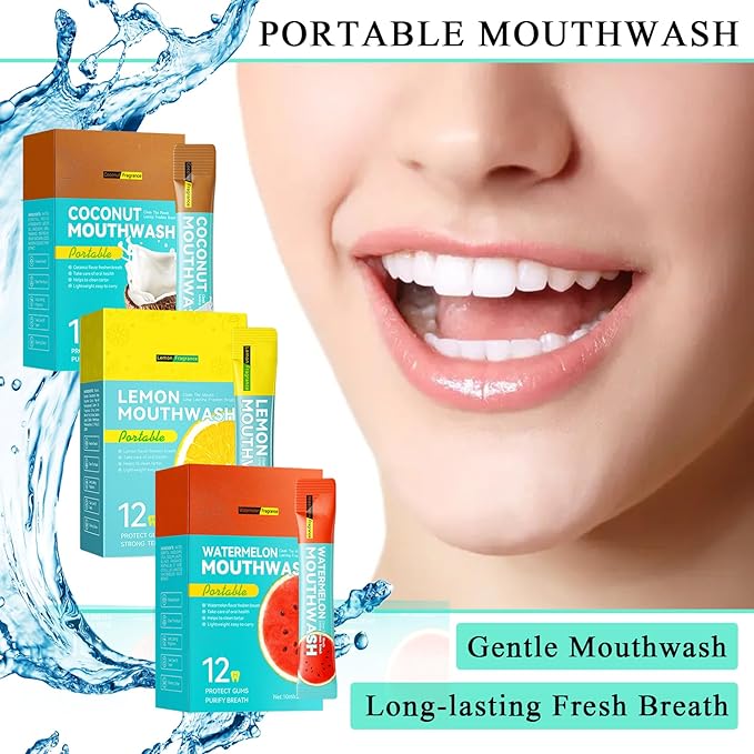 Travel Size Mouthwash,Mini Mouthwash Travel Size Bulk Portable Mouth Wash Set,Individual Small Travel Mouth Wash Packets for Fresh Breath(Pack of 60) K