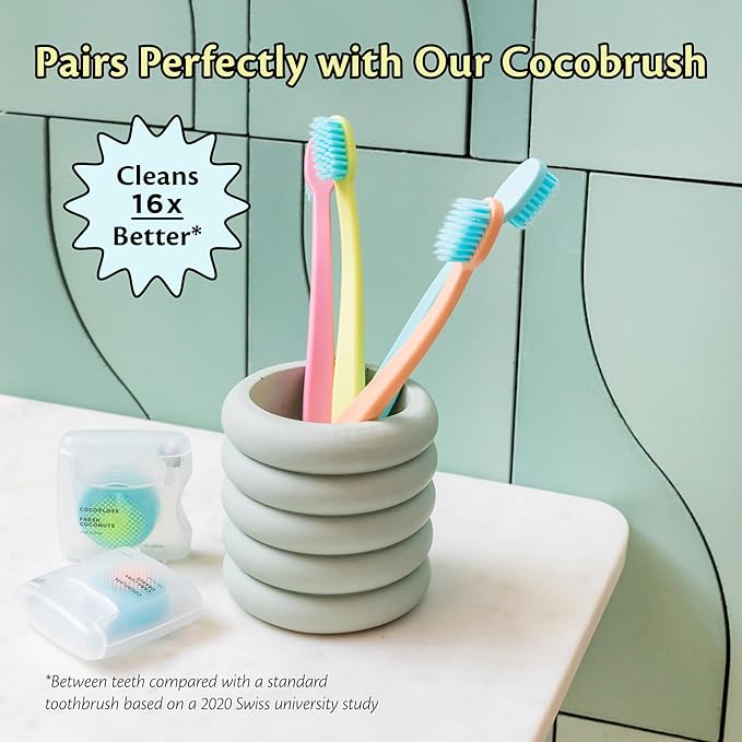 Cocofloss Woven Dental Floss, Dentist-Designed Oral Care, Strawberry Scent, Waxed, Expanding, Kid-Friendly String Floss with Coconut Oil, 3 Spools (33 yd Each)