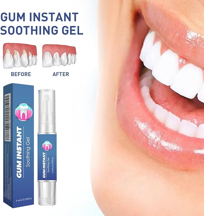 Gum Instant Soothing Gel for Gum Care, Teeth Whitening, Plaque Removal, 4ml, 0.14fl oz