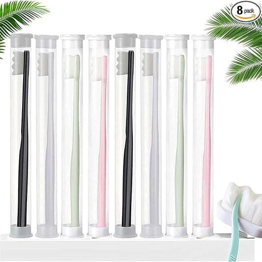 8-Pack BREVI Nano Toothbrush, Nordic-Inspired, Ultra-Fine Soft Bristles, Wave Bristle, Sensitive Teeth & Gums