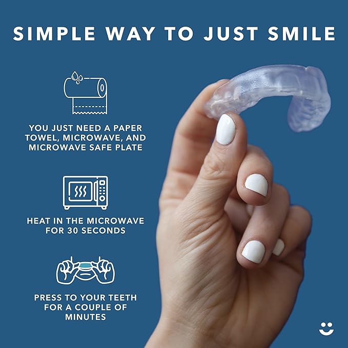 Just Smile Night Guard 2 Pack - Mouth Guard for Teeth Grinding & Clenching Teeth, Moldable & Custom Nightguard for Grinding (Aqua)