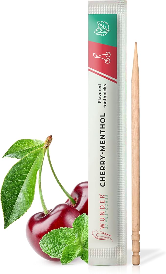 Wonder Toothpicks with Flavor - 100x Flavored toothpicks Individually Packed in 8 Refreshing Varieties - Gentle Oral Hygiene - Fresh Breath - Individually Packed Toothpicks with Flavor