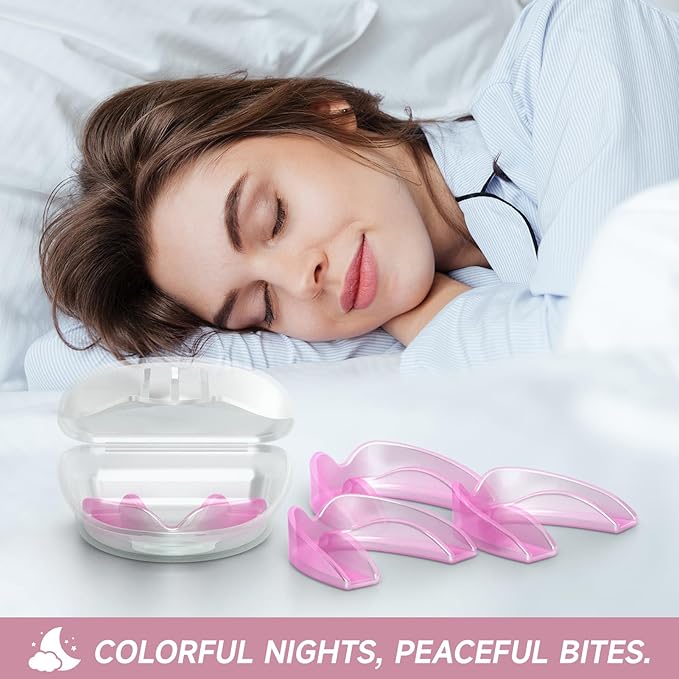 4 Pack Pink Kids Mouth Guard for Teeth Grinding,Comfortable Night Guard,Moldable Child Bite Guard for Clenching Teeth, Mouthguard for Kids