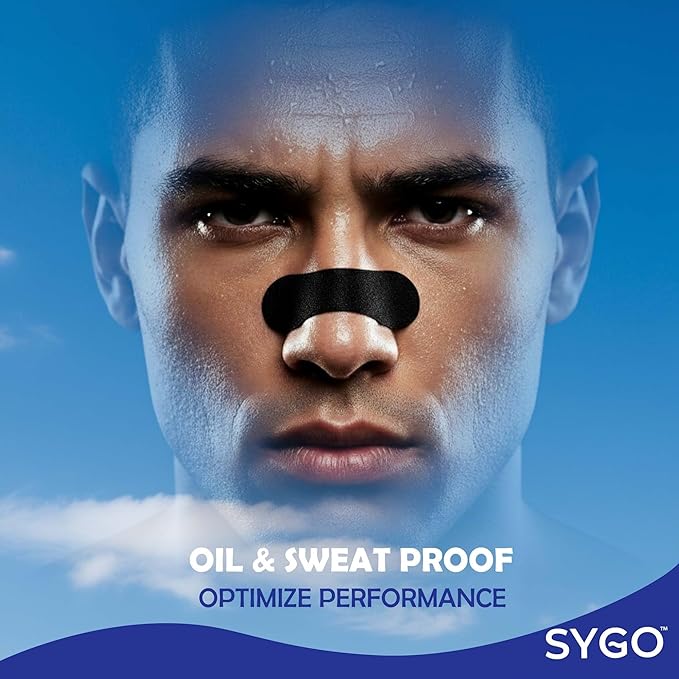 60 Pcs Nose Strips for Breathing | Nasal Strips for Snoring & Sleeping | Drug-Free Solution to Improve Sleep and Workout Performance | Oil & Sweat-Proof Extra Strength Adhesive | Anti Snoring