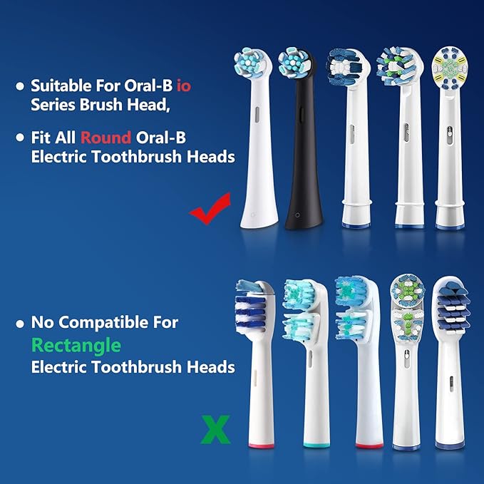 Toothbrush Head Covers for iO Toothbrush Heads,Toothbrush Caps Suitable for Electric Toothbrush Head, iO Brush Head Covers for Travel&Home (4 Pcs, Transparent)