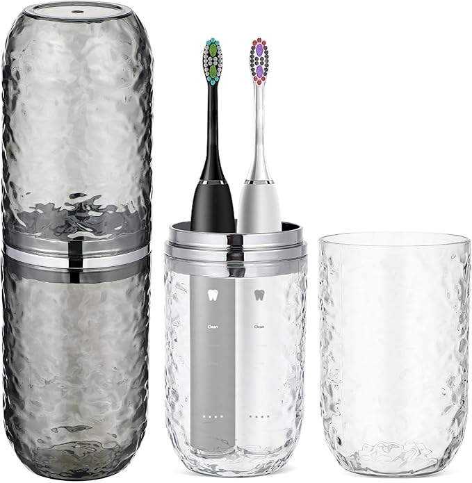 IMIKEYA 2 Pcs Toothbrush Holders Travel Toothbrush Case Toothbrush Cup with Cover Toothbrush Box for Home Travel