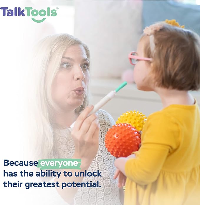 TalkTools Sensi Kit | Oral Sensory Kit for Speech and Feeding Therapy | Improves Jaw Strength, Coordination, and Mobility (Pink)