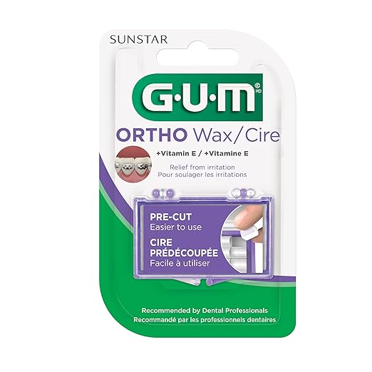 GUM - 723RQC Orthodontic Wax with Vitamin E and Aloe Vera, for Braces, Wires & Partial Dentures (Pack of 2)