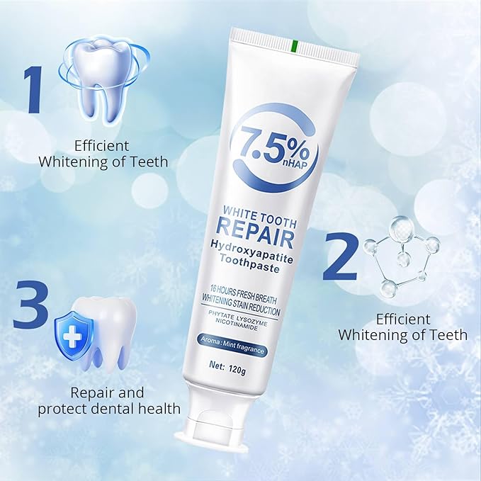 Hydroxyapatite Toothpastes for Enamel Protection and Tooth Strengthening, Gentle Mint, Safe for Sensitive Teeth, Daily Oral Care for Fresh Breath & Oral Health (1)