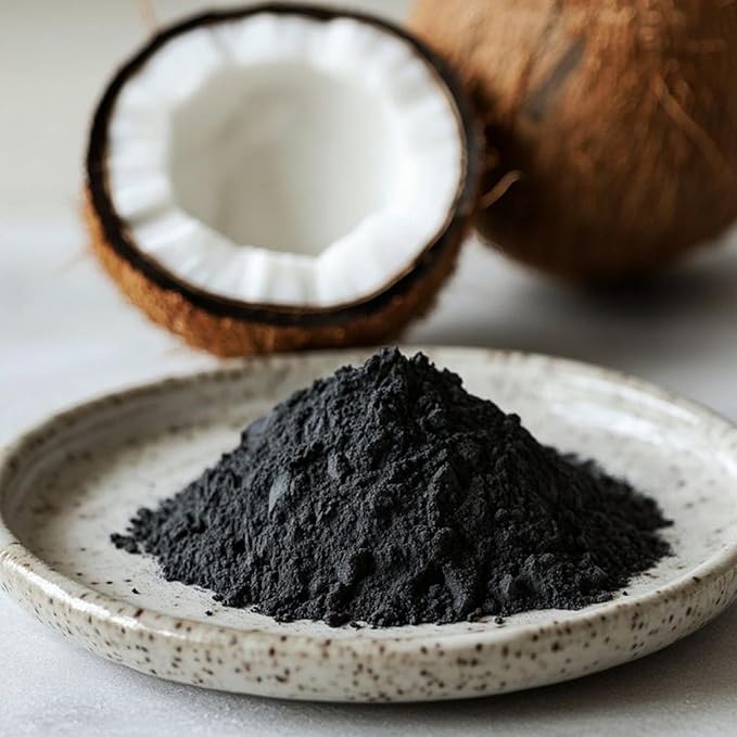 Organic Charcoal Powder Activated Charcoal Natural, Vegan, Organic, GMO Free - Large Bottle 25 oz Powder - 2pack