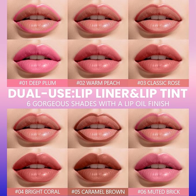 Jolilab Lip Stain Masque,Wipe Off Lip Tint,Waterproof,Transfer proof,Highly Pigmented,Ultra Long Lasting Lip Stain Peel off Makeup With Matte finish for All-day Wear.(#03+#04)
