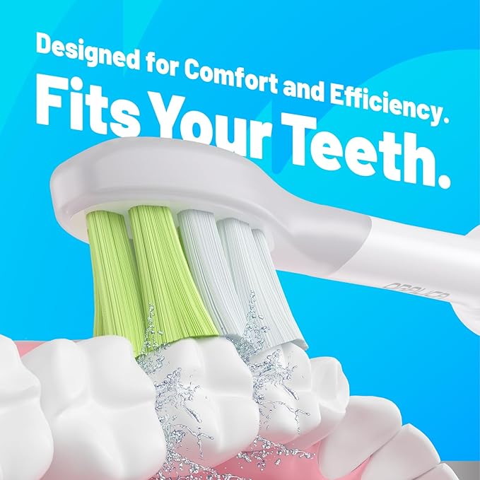 Japanese Brand Whitening Replacement Toothbrush Heads, Compatible with Philips Sonicare Click-on Handles, 6 Pack, Medium, with Tongue Cleaner (CA668, White)