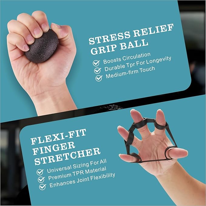 Grip Strength Trainer, 5-Level Adjustable Hand Gripper (11-220 lbs) Hand Exerciser & Forearm Strengthener, Grip Exerciser for Home Gym Workout & Fitness Equipment, Men & Women