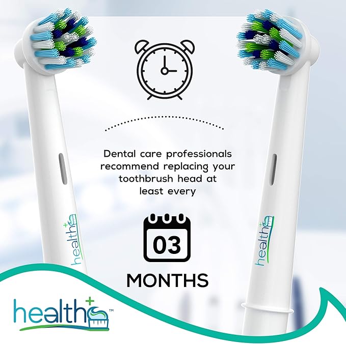 Compatible Oral B Braun Criss-Cross Replacement Heads for Electric Toothbrushes - 8-Pack | Standard Tooth Brush Heads with Dupont