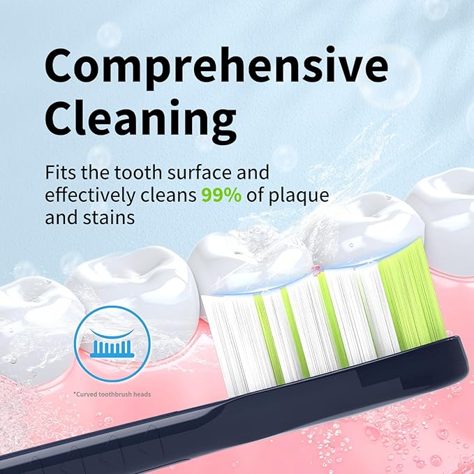 Replacement Toothbrush Heads Compatible with Philips One Sonicare Electric Toothbrush HY1200 HY1100, Tooth Brush Head Navy Blue -10 Pack