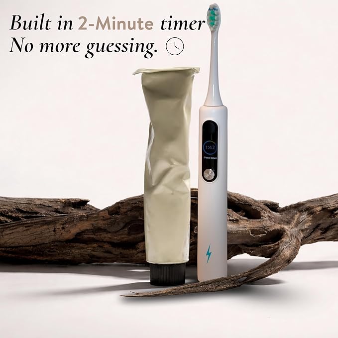 Blast Smile Care Electric Toothbrush with Tynex Bristles - Rechargeable Toothbrush with 30-Second Reminder & 2-Minute Smart Timer - IPX7 Waterproof Sonic Tooth Brush Includes 2 Tooth Brush Heads