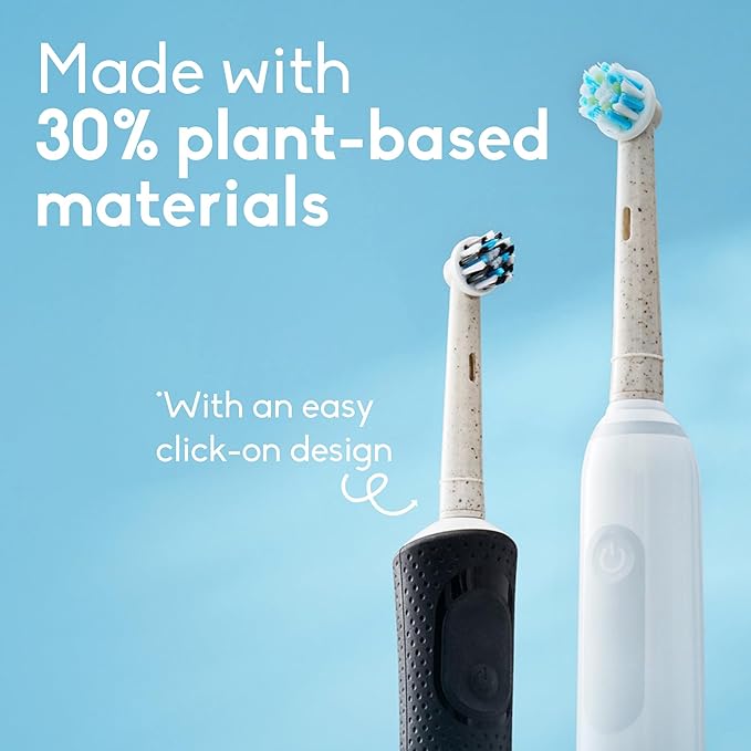 The Humble Co Bamboo Electric Toothbrush Heads Compatible with Oral B Toothbrushes - Replacement Toothbrush Heads with Soft Bristles - Dental Oral Care & Hygiene - Regular Bristles