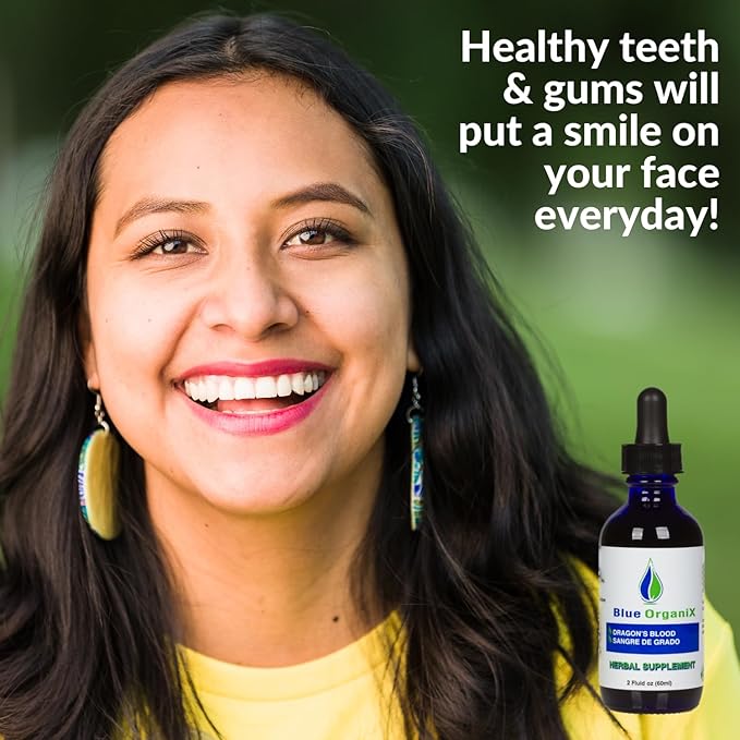 Receding Gums Support Dragon's Blood 2 Oz Liquid Sangre de Grado, 100% Raw Croton Lechleri, Sangre de Drago, 1 Bottle