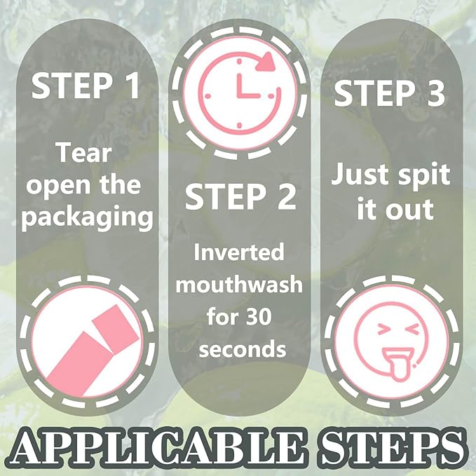 Mint Lime Travel Size Mouthwash for Adults,20 Pack Portable Mouthwash for Fresh Breath,Individual Mini Mouth Wash Travel Size Mouth Wash Products for Women & Men