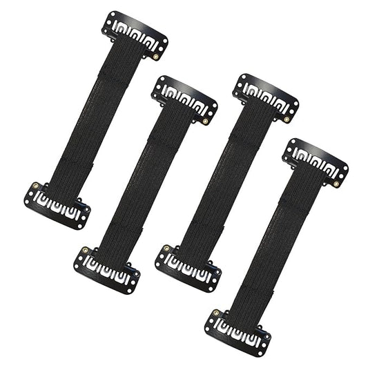 4 Pcs Facelift Bands with Clips Invisible Face Stretching Lifting Strap Adjustable Elastic Band Face Slimming Band (11cm Black Single Bands)