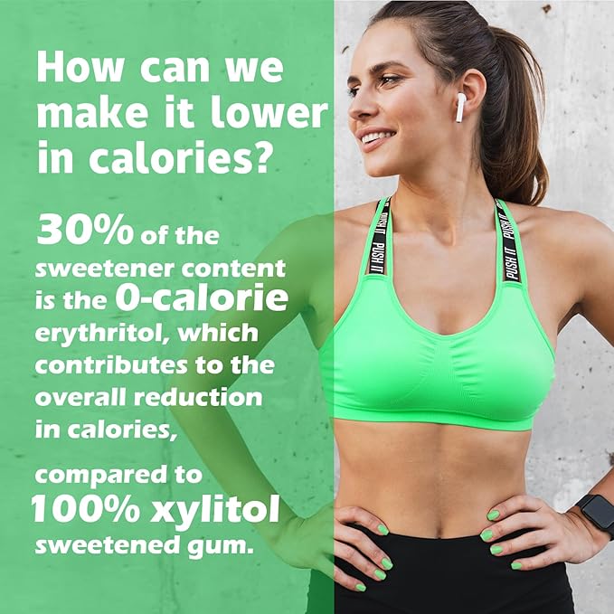 DC24 DAILY CARE Gum, Aspartame Free & Sugar Free Xylitol Chewing Gum with Erythritol, Low-Calorie, Sugarless, Spearmint, 50 Pieces (Pack of 3)