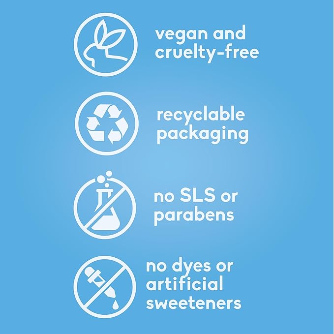 The Humble Co. Natural Whitening Toothpaste - Peppermint, Fluoride Free, Fresh Breath, Plaque Removal, Vegan & Cruelty Free, Non-Toxic SLS Free (5.5 oz, 2pk)