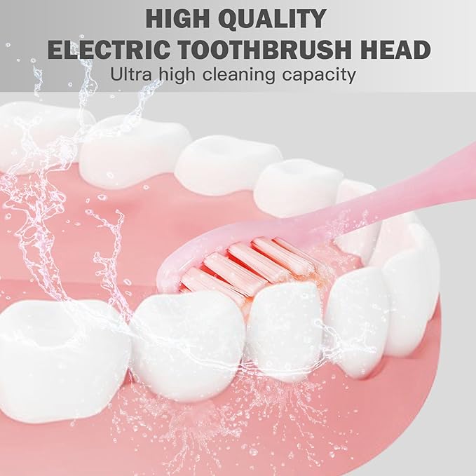 GTHUNDER Electric Rreplacement Toothbrush Heads Suitable for Oclean.with Hygienic Caps,Vacuum-Packed.Fits Adapted for All Oclean Models x pro Elite, X, X Pro,Flow,F1,Air 2-4Pcs(White)