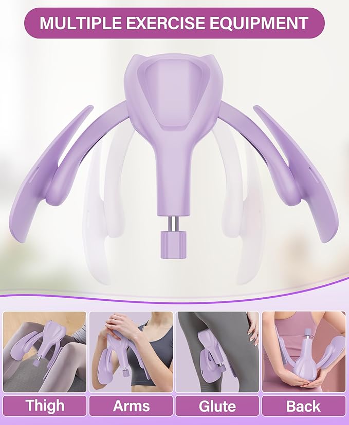 Upgraded Inner Thigh Exerciser, Kegel Exerciser, Adjustable Pelvic Floor Muscle Strengthening Exercise Devices, Hip Pelvic Trainer for Postpartum Recovery, Thigh Toner Workout Equipment