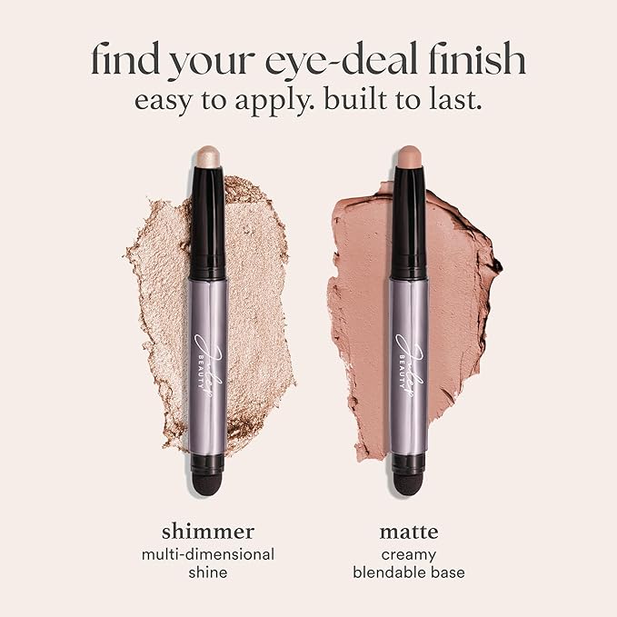 Julep Eyeshadow 101 Cream-to-Powder Waterproof Shadow Stick – Rose Shimmer – Long-Lasting, Crease-Proof, Pearlescent Rose Shimmer Cream Eyeshadow with Built-in Smudger