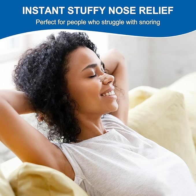 MQ 100ct Upgraded Nasal Strips for Snoring Nose Strips for Breathing Extra Strength Snore Strips to Open Nasal Passages, Relieve Nasal Congestion
