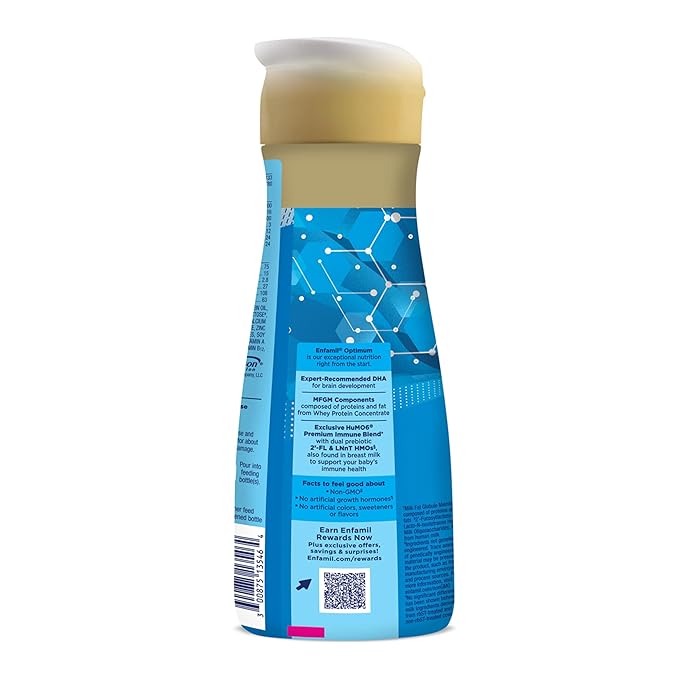 Enfamil Optimum (Enspire) Ready-to-Feed Baby Formula, Our Closest to Breast Milk, Brain-Building DHA, 32 Fl Oz, Pack of 6