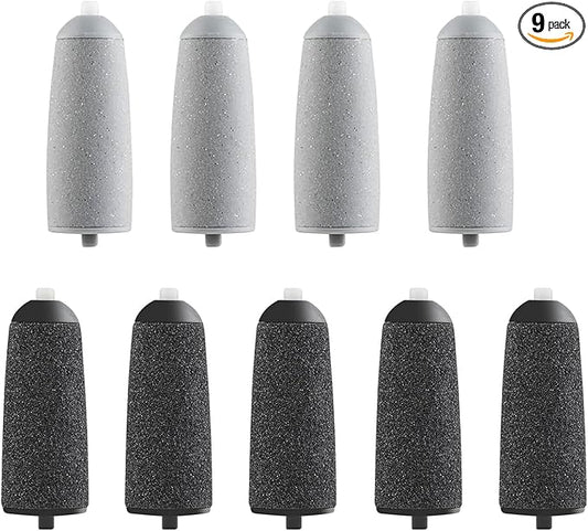 9 Pack Pedicures Replacement Heads, Electric Foot Callus Remover Roller Refills Include 5 Extra Coarse & 4 Regular Coarse Heads Compatible with ZABOUL/haootadiy (9 Pack 01)