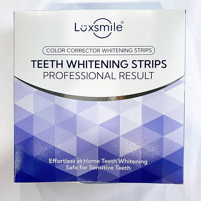Teeth Whitening Strips V34 Purple Whiten Strips Non Sensitive for Teeth Whitening Efficient Professional Teeth Whitening Kit with Extra Cleaning Wipes, 28set/56pcs